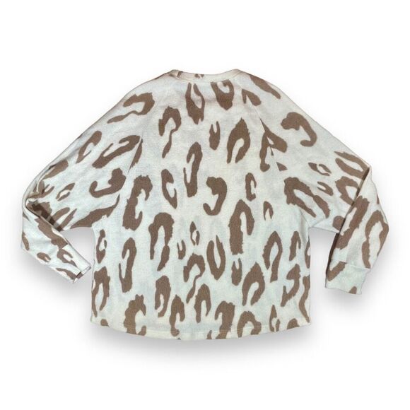 Gilli Fuzzy Leopard Print Sweatshirt Sz M - Picture 5 of 9